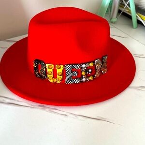 New Custom Fedora Hat fit for a QUEEN. This hat is adjustable.